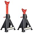 NUCHOICE 6 Ton Jack Stands with Double Locking Pins, Heavy Duty 13,000 lbs Capacity, Pair for Lifting SUVs, Pickup Trucks, Ca