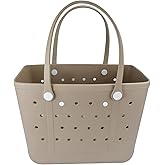 lasierwo Rubber Beach Bag Tote Bag For Women Large Sandproof Travel Tote Bags For Beach Outdoor Sports