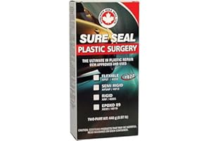 Dominion Sure Seal - Sure Seal Plastic Surgery Flexible Two-Part Kit - The Ultimate in Plastic Repair, OEM Approved & Used - Restoration on Gouges, Tears, Holes, Scratches - 440 g (15.5 oz)