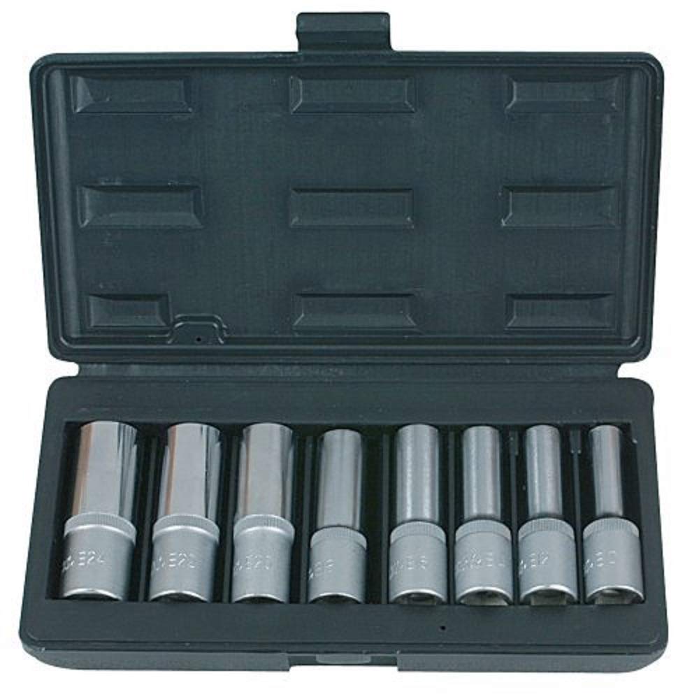 KS Tools 922.1387 75 mm Set of 8 Torx Sockets 1/2 – E10 – E24