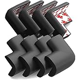 8-Pack Baby Safety Kit: Soft Rubber Foam Corner & Edge Guards with 3M Tape - Furniture Protectors for Child Proofing Tables |