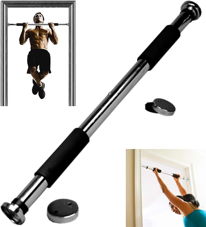 GadgetZone® Adjustable Chin Up Pull Up Bar For Door Frames Extendable