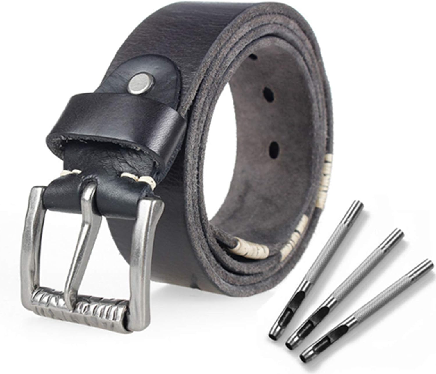 Herrengürtel Aus Rindsleder Mit Edler Schnalle - Hochwertiger Ledergürtel Für Männer