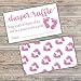 50 Pink Baby Feet Diaper Raffle Tickets - Girl Baby Shower Game