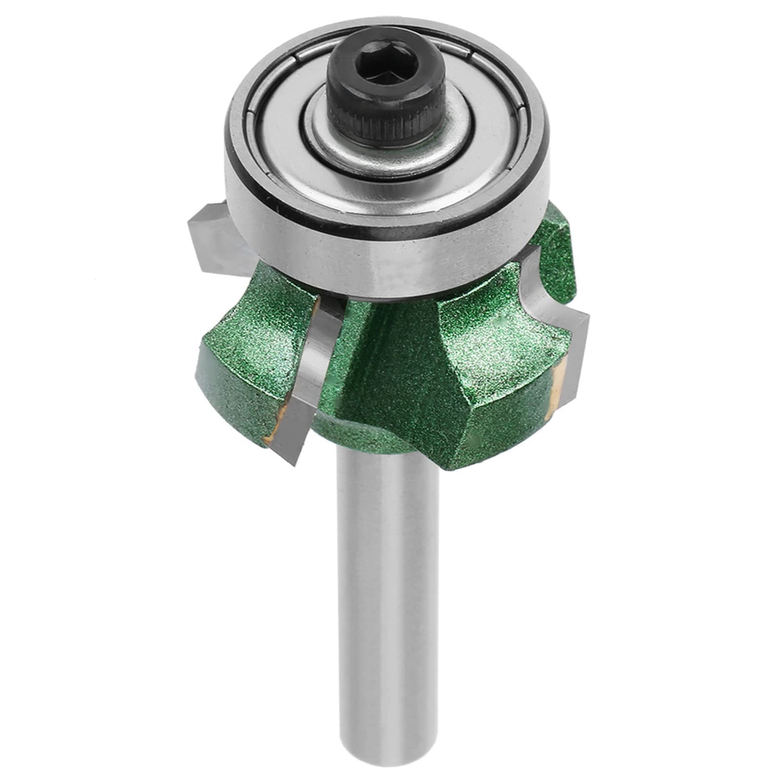 FTVOGUE Edge Trimmer Router Bit R1/R2/R3 Woodworking Milling Cutter 4 Teeth Trimming Cutter for Woodworking Engraving Machine(1/4 * R3)