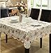 Besos Home-Plastic Tablecloth 7 Pack Disposable Rectangle Table Covers 54x108 Inc for 6 to 8 Foot Tables Indoor and Outdoor Parties Birthdays Weddings-White Rectangle