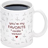 Cabtnca You're My Favorite Cardio Workout Mug, Sexy Christmas Gifts for Men Women, Sexy Valentines Gift for Him Her, Funny Coffee Mugs for Girlfriend Boyfriend Wife Husband Adult, 11 Oz