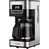 SHARDOR Coffee Maker, Touch-Screen 10-cup Programmable with glass carafe, Stainless Steel