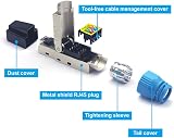 VCELINK Cat8 RJ45 Tool-Free Connector Shielded 40Gbps 2000MHz Cat7A Cat6A 2 Pack view 7