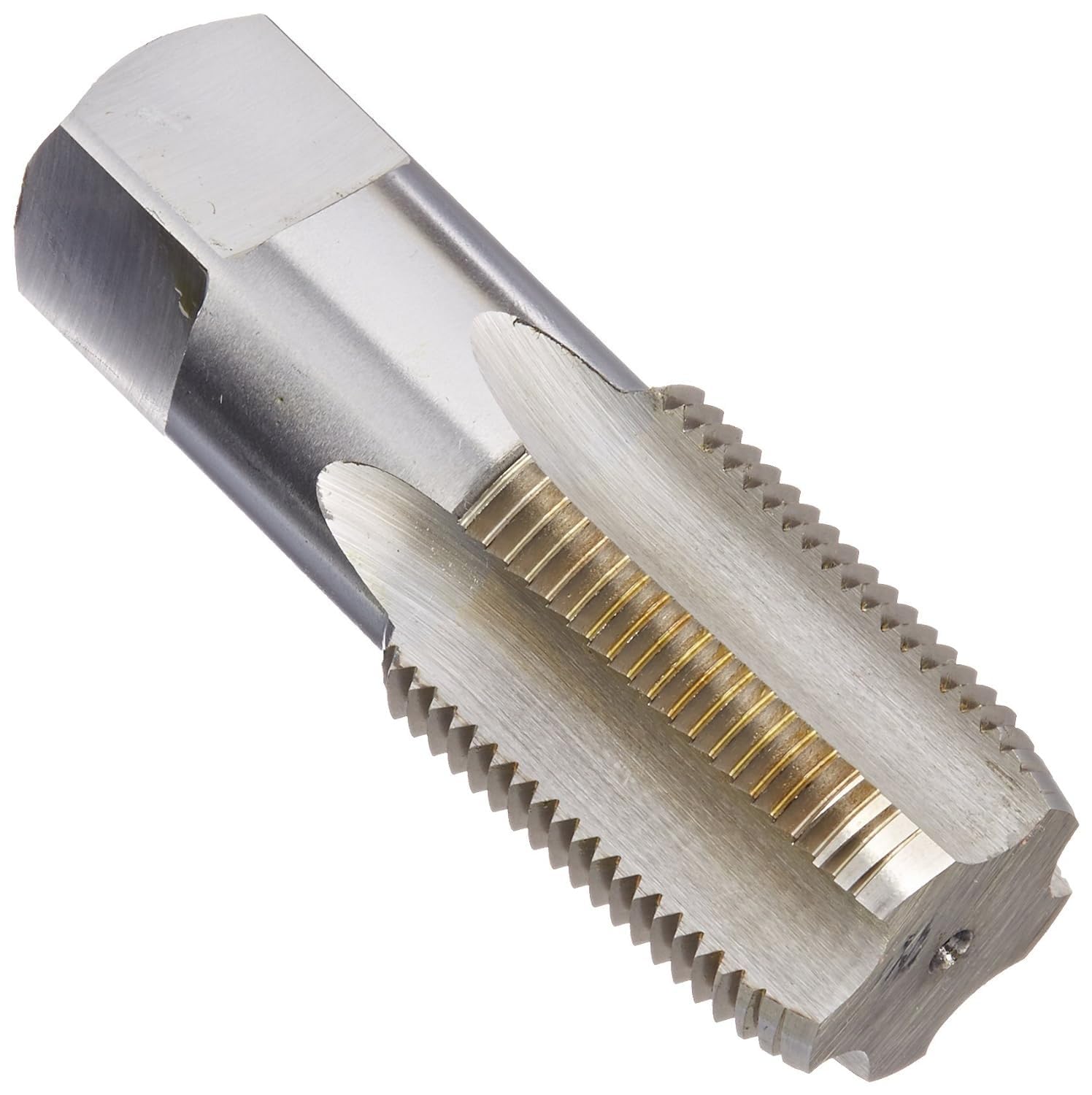 Drill America DWT Series Qualtech High-Speed Steel Pipe Tap, Uncoated (Bright) Finish, Round with Square End Shank, 1"-11-1/2 NPT (Pack of 1)