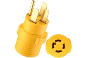 Kanayu 14-50p to L14-30r Generator Adapter Transfer Switch 50 Amp to 30 Amp Compatible with Nema 4-Prong Generator Adapter to House Locking Female Welder Dryer Rv Ev