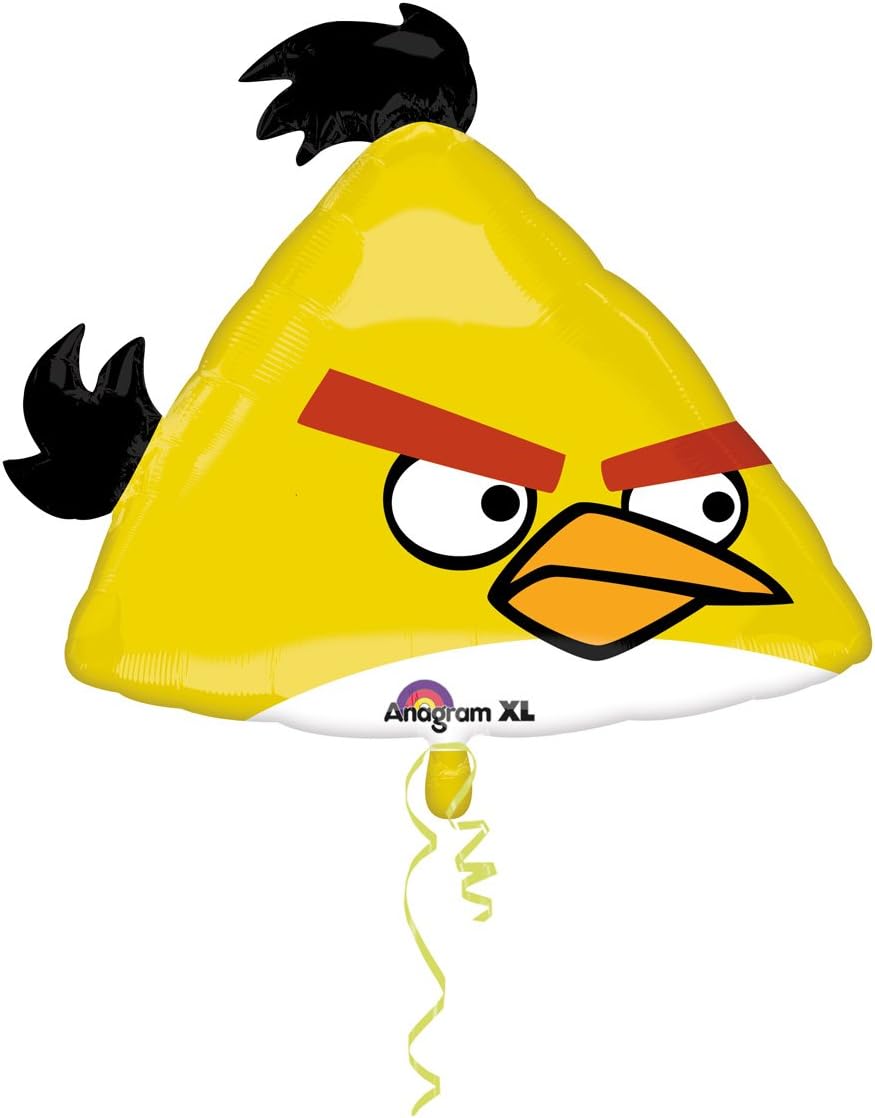 Folat - Angry Birds - Yellow Bird Foil Balloon - 58x53cm 25028-01A, 23"