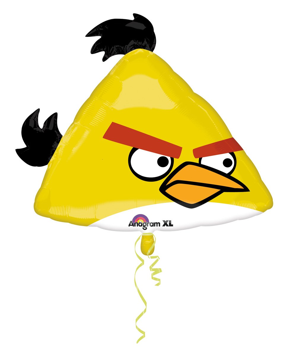 Folat - Angry Birds - Yellow Bird Foil Balloon - 58x53cm 25028-01A