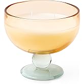 Paddywax Scented Candles Vintage Glass Aura Collection Soy Wax Blend 2-Wick Candle, 6-Ounce, Wild Neroli