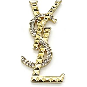 Vintage Metal Studded Rhinestone Inlaid Lapel Pin Classic Accessory for Women Daily Outfit Decoration