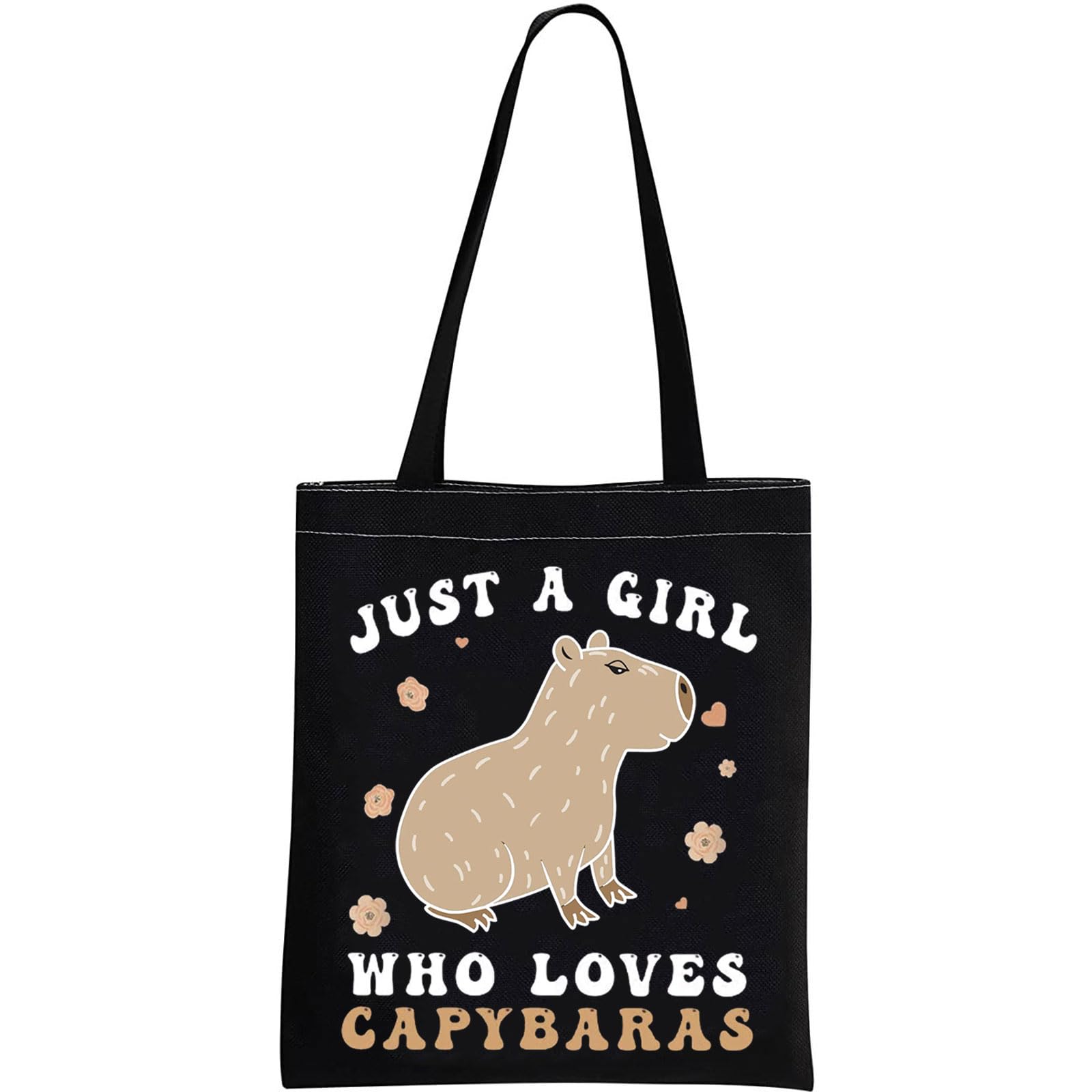Capybaras Makeup Bag Capybara Lover Accessories Giant Cavy Rodent Gift Animals Theme Gift Just A Girl Who Loves Capybaras Cosmetic Bag (Loves Capybaras Tote EU)