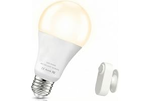 kyoeon® Split Design Motion Sensor Light Bulb 3000K Warm White, Detached Wall-Mount Sensing Unit & E26 LED Bulb, Light is ON 