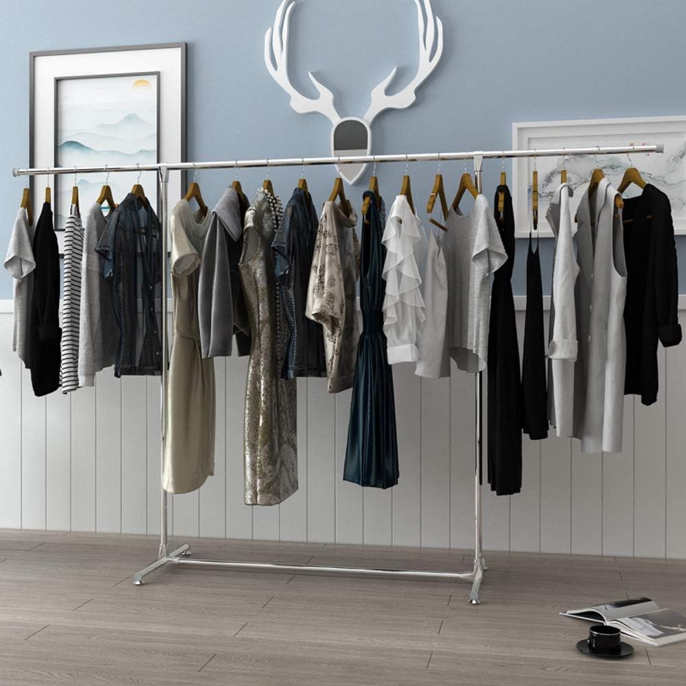 Jolitac Adjustable Clothes Rail Garment Rack Clothes Drying Rack Free