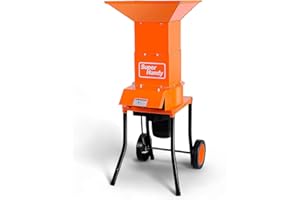 SuperHandy Leaf Mulcher Shredder Electric Waste Management Heavy Duty 120V AC 11" Inch Cutting Blade 0.5" Inch Cutting Capacity for Leaves, Grass, & Clippings