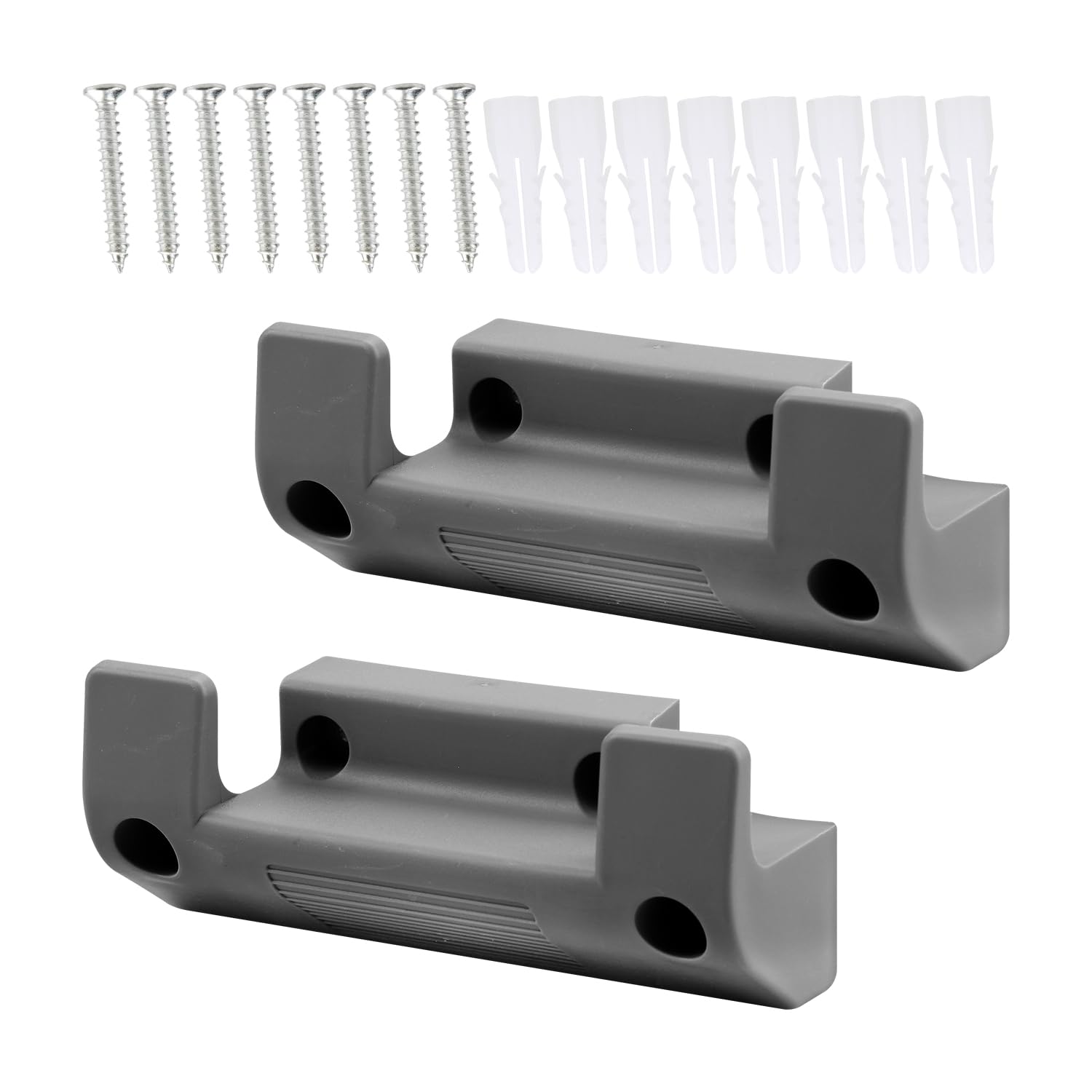 Rumyve 2set Garden Hose Pipe Hanging Holder,Hose Pipe Hanging Bracket,PVC Plastic Hose Reel Wall Mounting Bracket