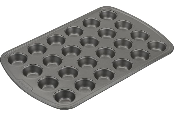 GoodCook 04029 Mini Non-Stick Muffin Pan, Steel, 1-7/8 in Dia x 14.6 in L x 9.3 in W x 6.8 in H, Black
