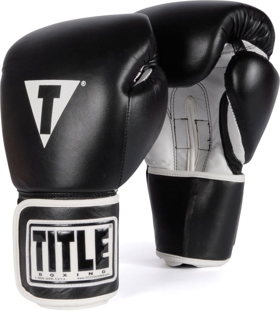 TITLE Boxing Pro Style Leather Training Gloves