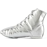missfiona Jazz Shoes for Woman Canvas Dance Boots Split Sole Ballroom Dancing Flat