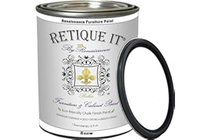 Retique It Chalk Furniture Paint, 32 Fl Oz (Pack of 1), 01 Snow