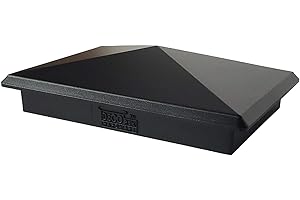 DECOREX HARDWARE 3.5" x 5.5" Heavy Duty Aluminium Pyramid Post Cap for True/Actual 3.5" x 5.5" Wood Posts - Black (Works ONLY with Actual 3.5" x 5.5" Posts. Will NOT Work with Actual 4" x 6" Posts)