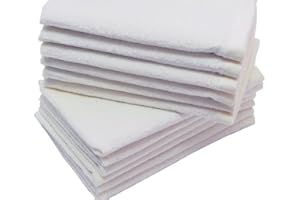 TOWEL SUPERCENTER 12-Pack Fingertip Towels 11X18 100% Cotton Rally Towels Colors (White)
