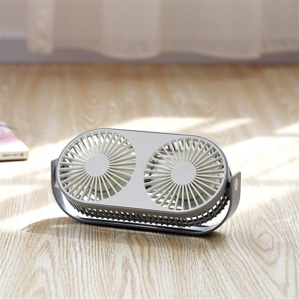 Download USB Fans Air Cooling Fan Desktop Double Fan Study Dormitory Bedside 5 Leaves 3 Gear Wind Fan USB ...