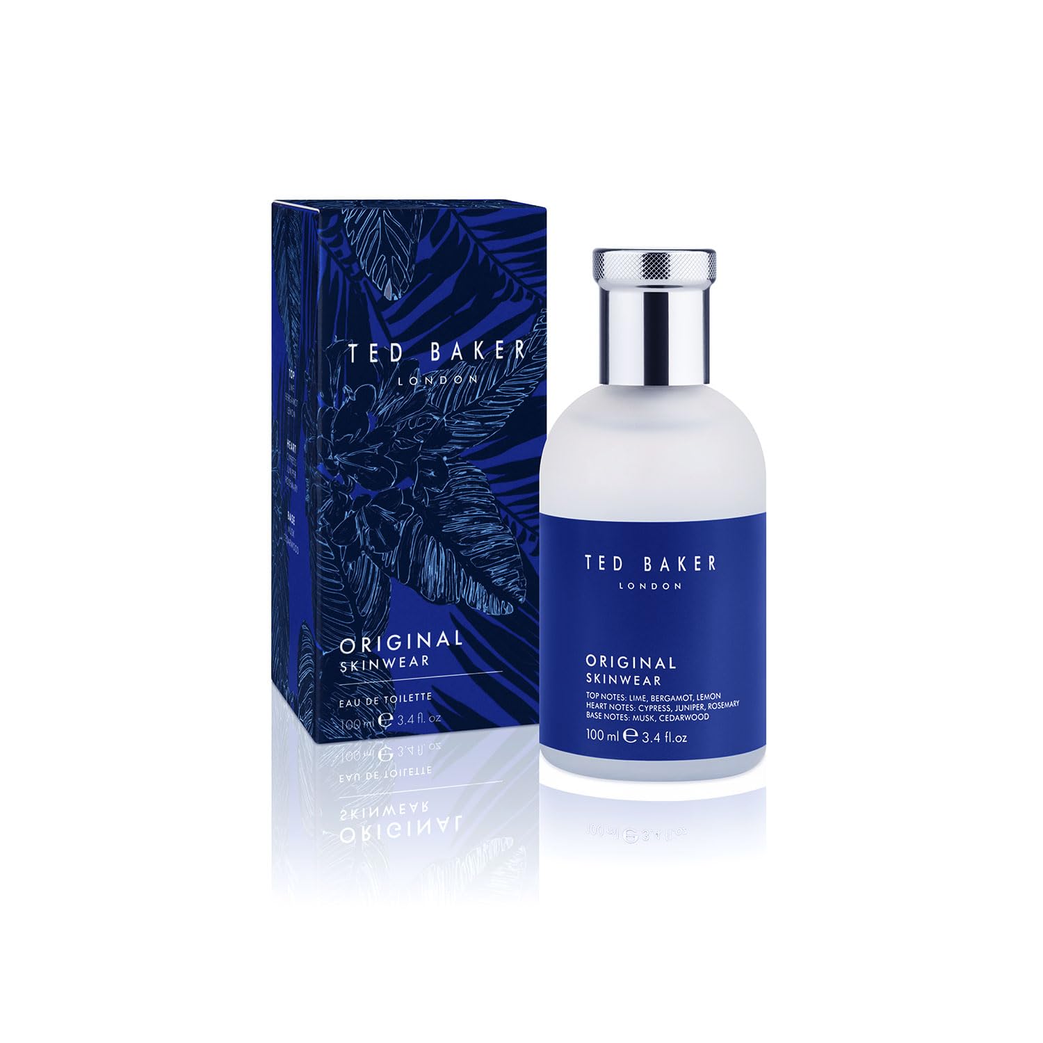 Ted Baker Original Skinwear Eau de Toilette for Men Woody Aromatic Fragrance with Lime, Bergamot, Sandalwood, Amber, Citrus, Refreshing, Mens Cologne Spray for Him, 3.4 fl oz / 100ml