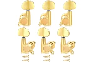 Gusnilo Guitar Tuning Pegs 6 Pcs 3l3r Acoustic Guitar Tuner Guitar Pegs Guitar Parts Guitar Machine Heads KnobsGuitar Replacement Buttons Knobs