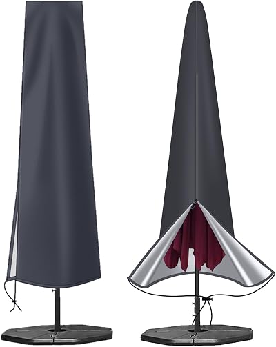 OKPOW Parasol Covers 600D Oxford Waterproof 190x30x50cm Dark Grey
