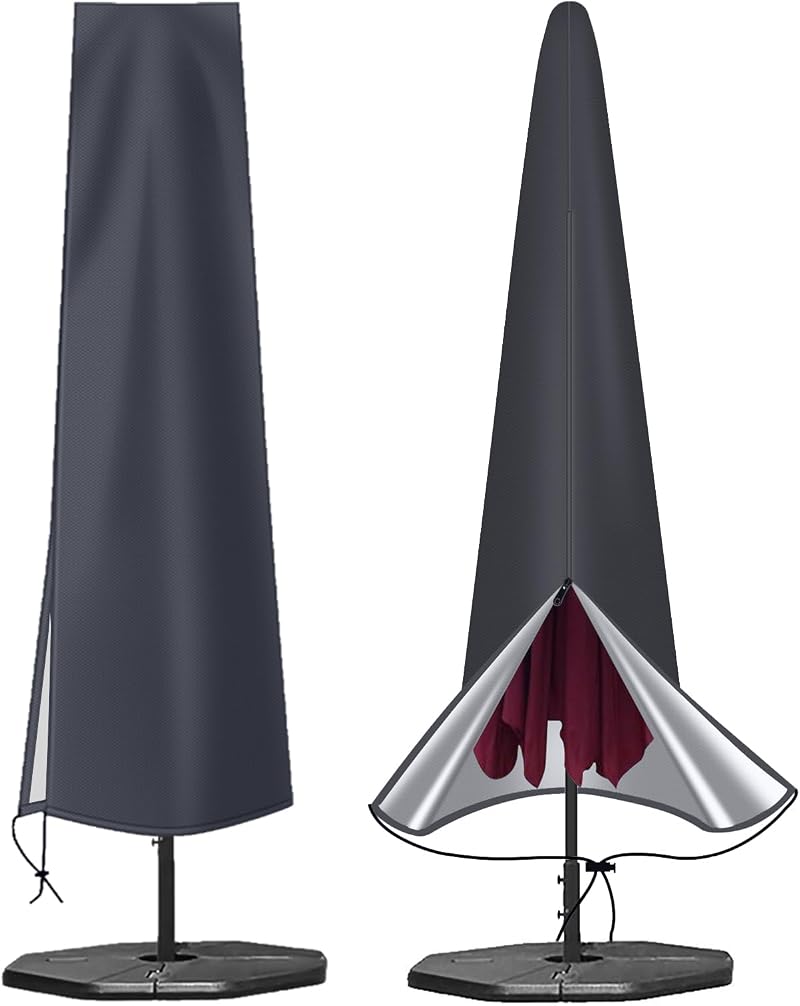 OKPOW Parasol Covers 600D Oxford Waterproof 190x30x50cm Dark Grey