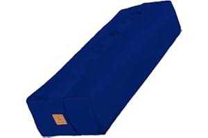 Seat Of Your Soul Rectangular Yoga Bolster – 10 Color Washable Organic Cotton Pillow Cover; USA Buckwheat Hulls Filled 28"x9"x5" Supportive Cushion for Restorative Meditation, Streching & Relaxation