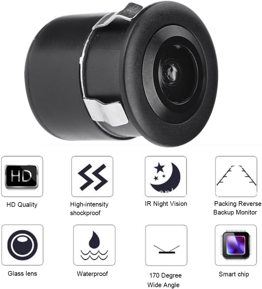 Universal 2017 New Waterproof Hd Ccd 8led Night Vision Car Rear View Camera 170 Wide Angle Car...