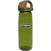 Nalgene On the Fly BPA-Free Water Bottle, Juniper with Juniper/Orange, 24 Oz