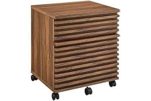 Modway EEI-5704-WAL Render Wood File Cabinet, Walnut