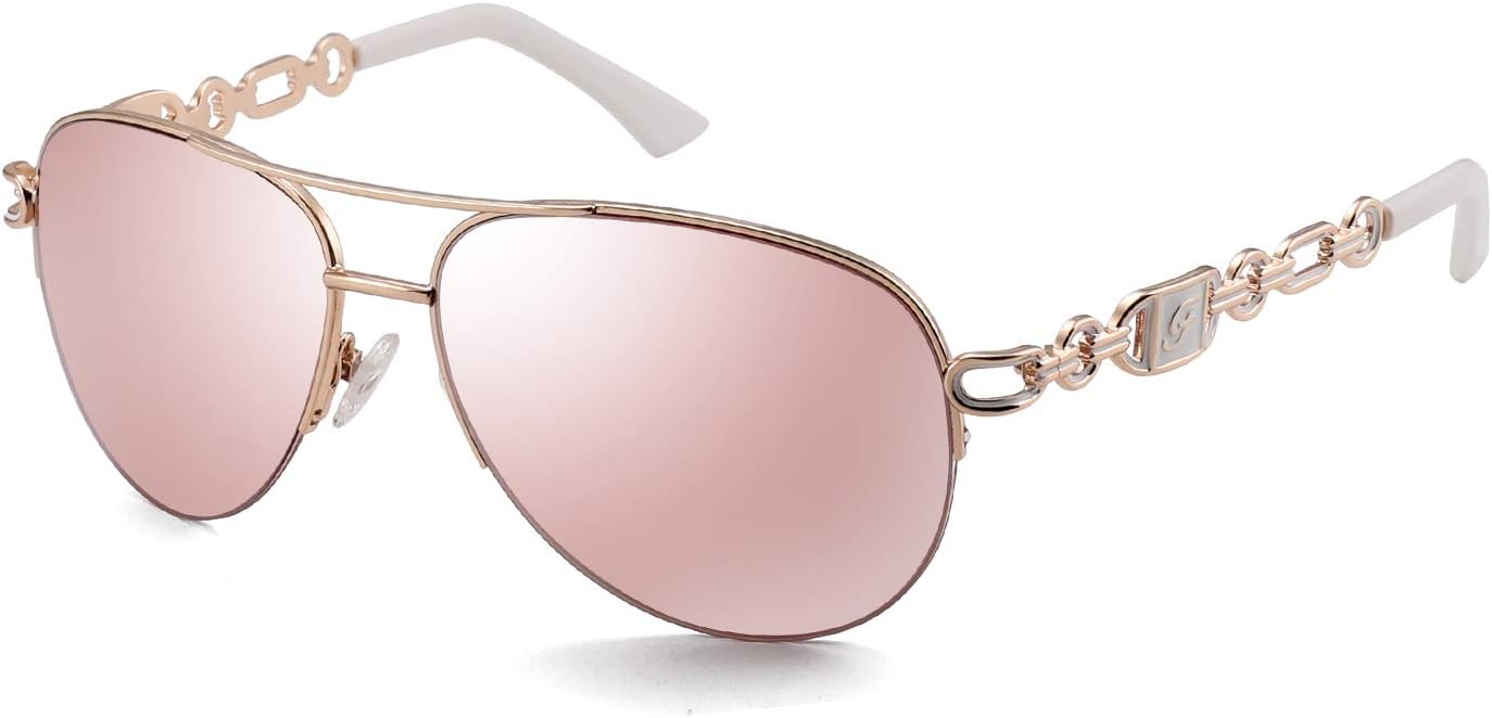 Classic Pilot Sunglasses for Women Metal Frame with Summer Mirrored Lens Vintage Driving Fashion UV400 Glasses 0257
