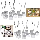 Office Memo Holders 4 Pcs Memo Clip Holders Stand With Alligator Clasp Pictures Card Paper Note Picture Holder For Desk