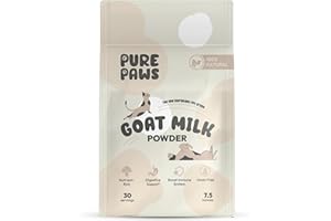 Pure Paws Goat Milk Powder for Dogs, Puppies, Cats, and Kittens - Single Ingredient Pet Supplement, Holistic Health, Sensitive Stomach, Food Topper for Picky Eaters 7.5 oz (7.5oz, Goat Milk)