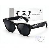 AI Smart Glasses with Camera, 8MP HD Bluetooth Camera Glasses for Women Men | 1080P Video Recording Sunglasses, Real Time Translation, Voice Assistant, Open Earbuds, Travel, Work, Vlog