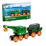 BRIO World 33698 - Clever Crane Wagon Set - 4 Piece