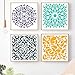 Stencils for Painting on Wood Wall Floor Tile Reusable Stencils Set of 6 (6x6 Inch) Tile Stencil Art Stencils for Furniture Wood and Home DIY Decor