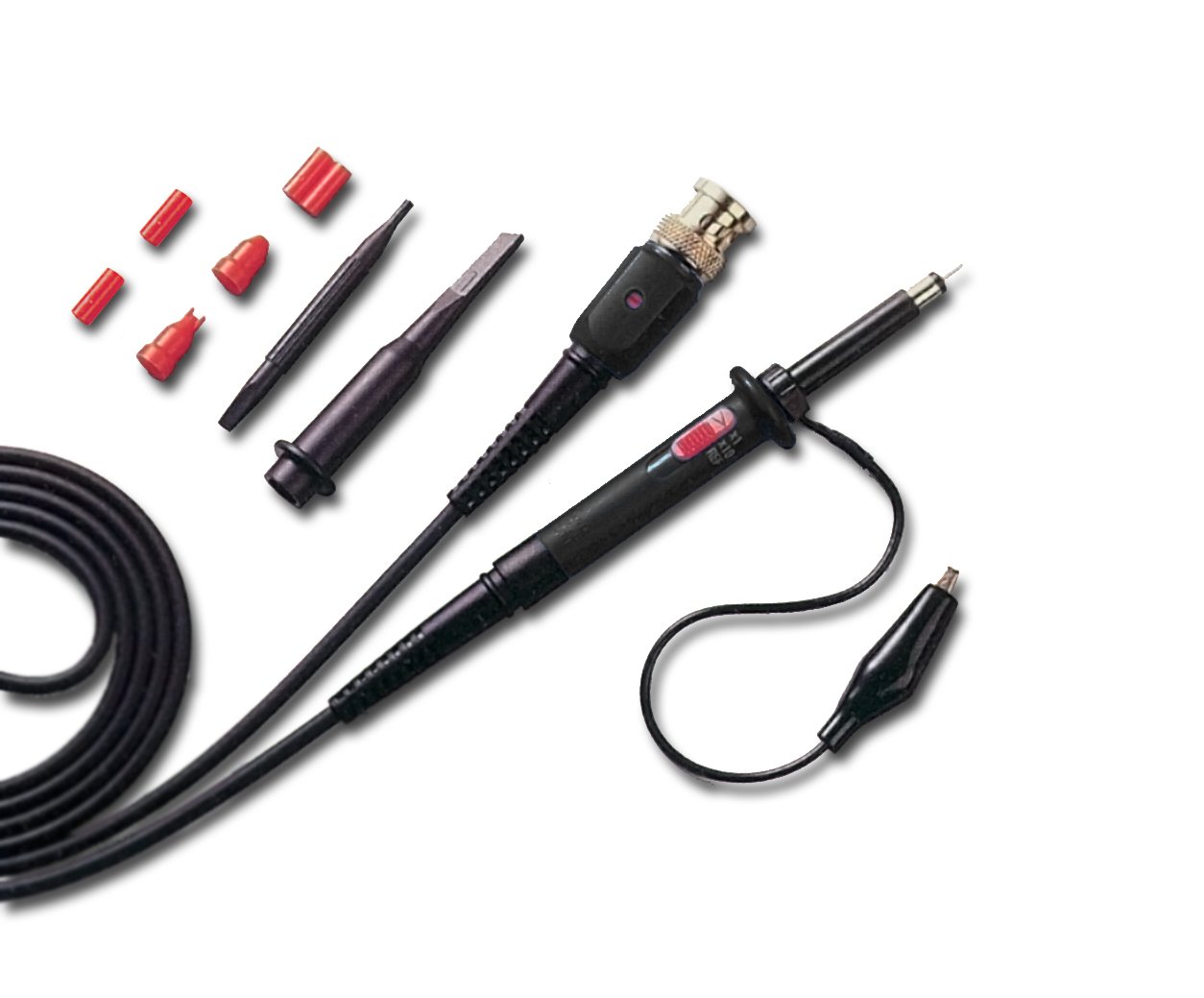 PeakTech BNC oscilloscope probe, 60 MHz, with accessories, 1:1-10:1, 1 piece, P TK-60