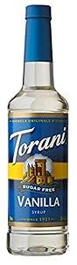 Torani Sugar Free Syrup, Vanilla, 25.4 Ounces