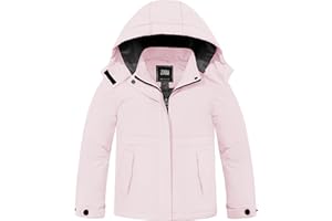 ZSHOW Girls' Waterproof Ski Jacket Warm Winter Coat Thicken Quilted Fleece Lined Parka
