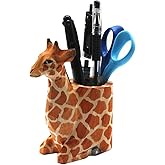 TANG SONG Creative Wood Carving Giraffe Handicrafts Pen and Pencil Holder Office Desk Supplies Organizer Pencil Cup