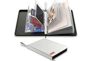 VIESEMBO Important Document Organizer Zipper Binder, Fireproof Document Bag for Birth Certificate Protector, Waterproof Bill Organizer in Case I Go Missing Binder for Home Safe, 4 Ring Receipt Holder(Sliver)